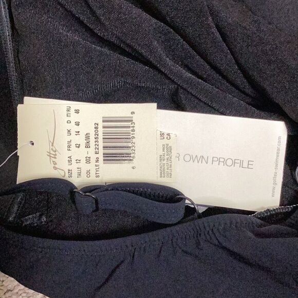 New. Profile by Gottex black swimsuit. Size 12. Retails $149 - Picture 8 of 8